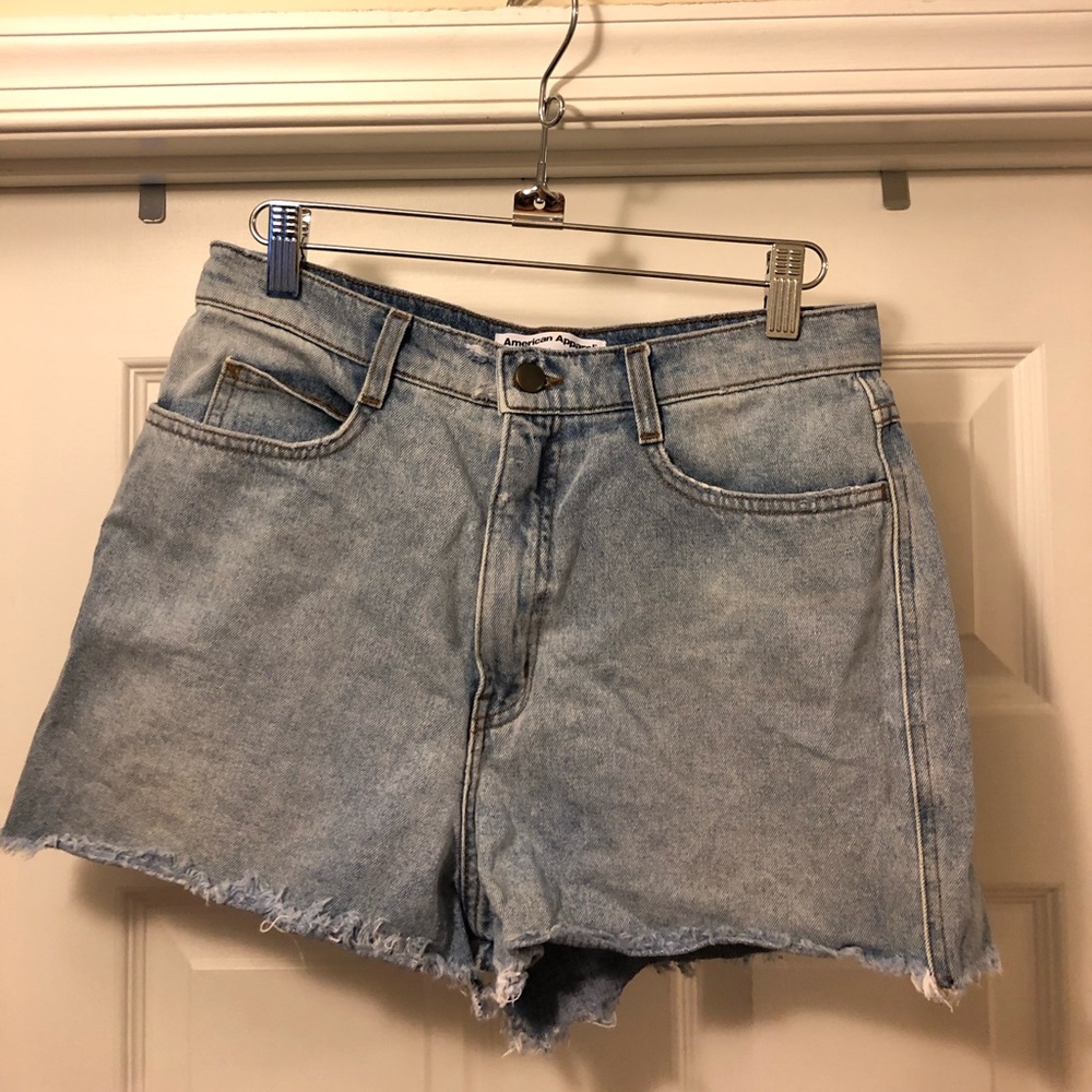 Light Wash High Waisted American Apparel Shorts